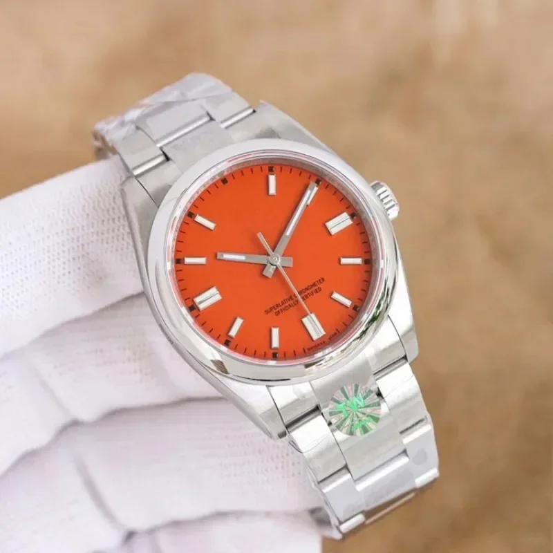 2024 Oyster Watch Men and Women Constant Steel Belt Log Automatic Mechanical Watch Candy Color Scheme Couple Watch Luxury Watch