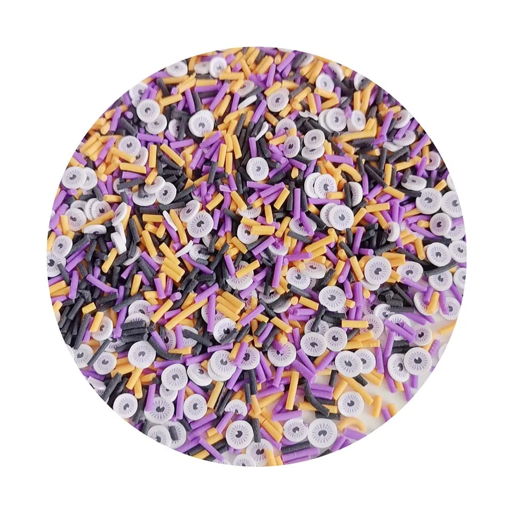 Halloween Mixed Slice Polymer Clay Eyes Sprinkles for Crafts Making DIY Slime Filling Accessories