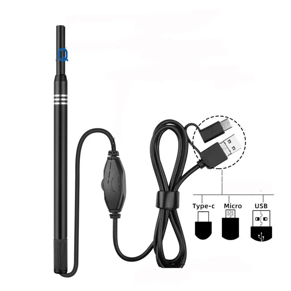 Ear Wax Removal Kit Visible Mobile Otoscope Ear Camera Scope Ear Pick Cleaning Ear LED Endoscope Camera
