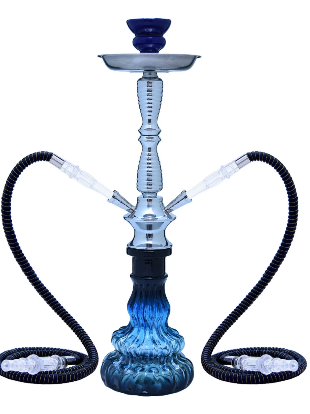 

Арабский кальянный набор с двумя трубками, средний размер, большой объем дыма, водяная трубка, полный комплект для домашнего использования, 52 см, прямой стиль, другие материалы