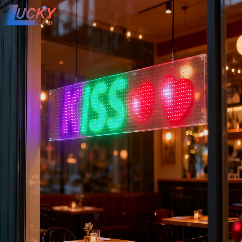 Transparent Led Film Screen Led Transparent Curtain Displays P6 Flexible led screen transparent film Advertising Screen