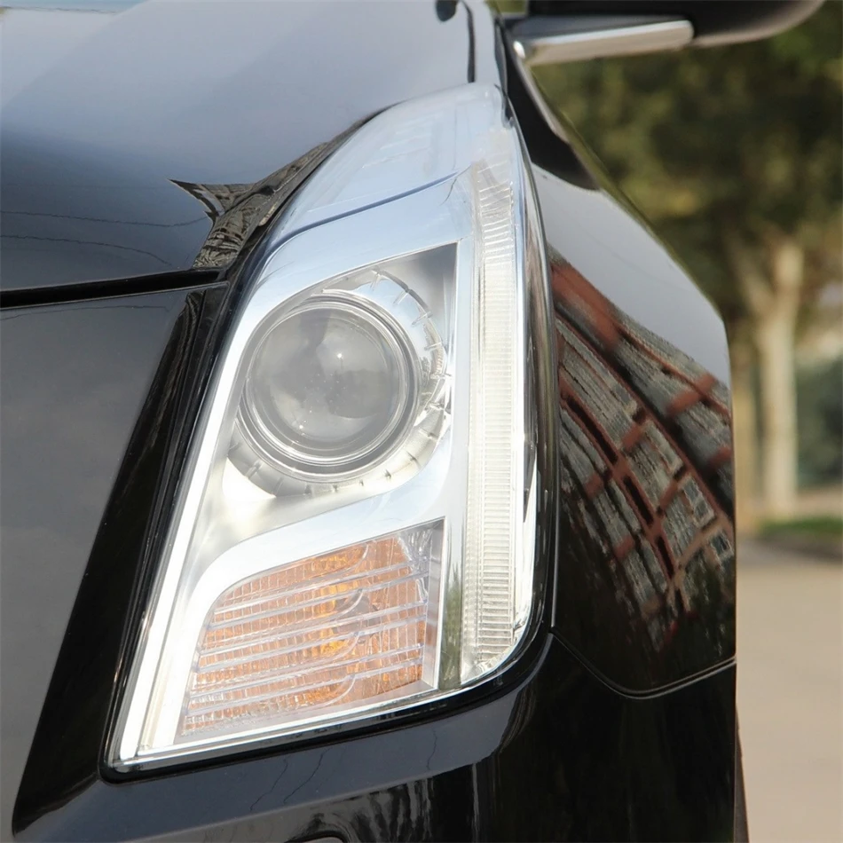 For Cadillac XTS 2013 2014 2015 2016 2017 Car Accessory Products Polycarbonate High Gloss Fully Transparent Headlight Eyelid