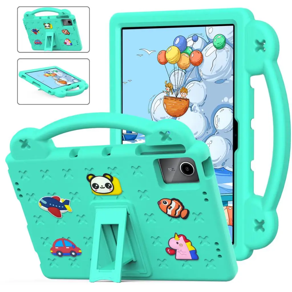 For Lenovo Tab M11 Xiaoxin Pad 2024 TB-331FC M10 K10 Pro TB-223FC P12 Case Kids Friendly EVA Cover With Hand Holder Shockproof