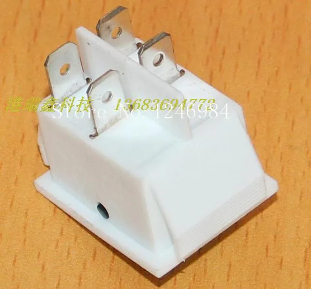 [SA]Ningbo Grand Master Power Switch Rocker Switch Rocker white edge green lighted two tranches RK1-01WG/WR/BR 4P/6P--100PCS/LOT