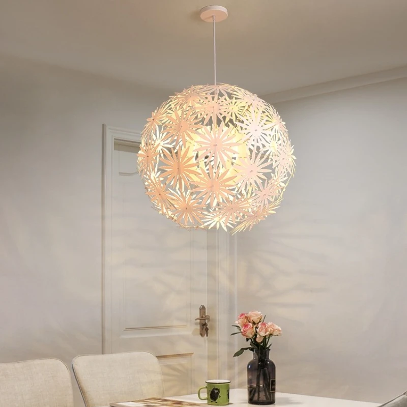 

Modern Art Hanging Lamp Creative Spherical Daisy Decor Interior Lighting Living Room Bedroom Bedside Chandelier Dining Room Lamp