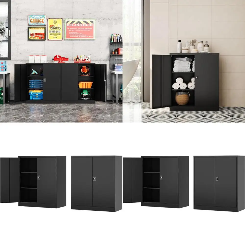 

36 Tall Lockable Steel Cabinet with Adjustable Shelves for Home, Office, School, and Garage