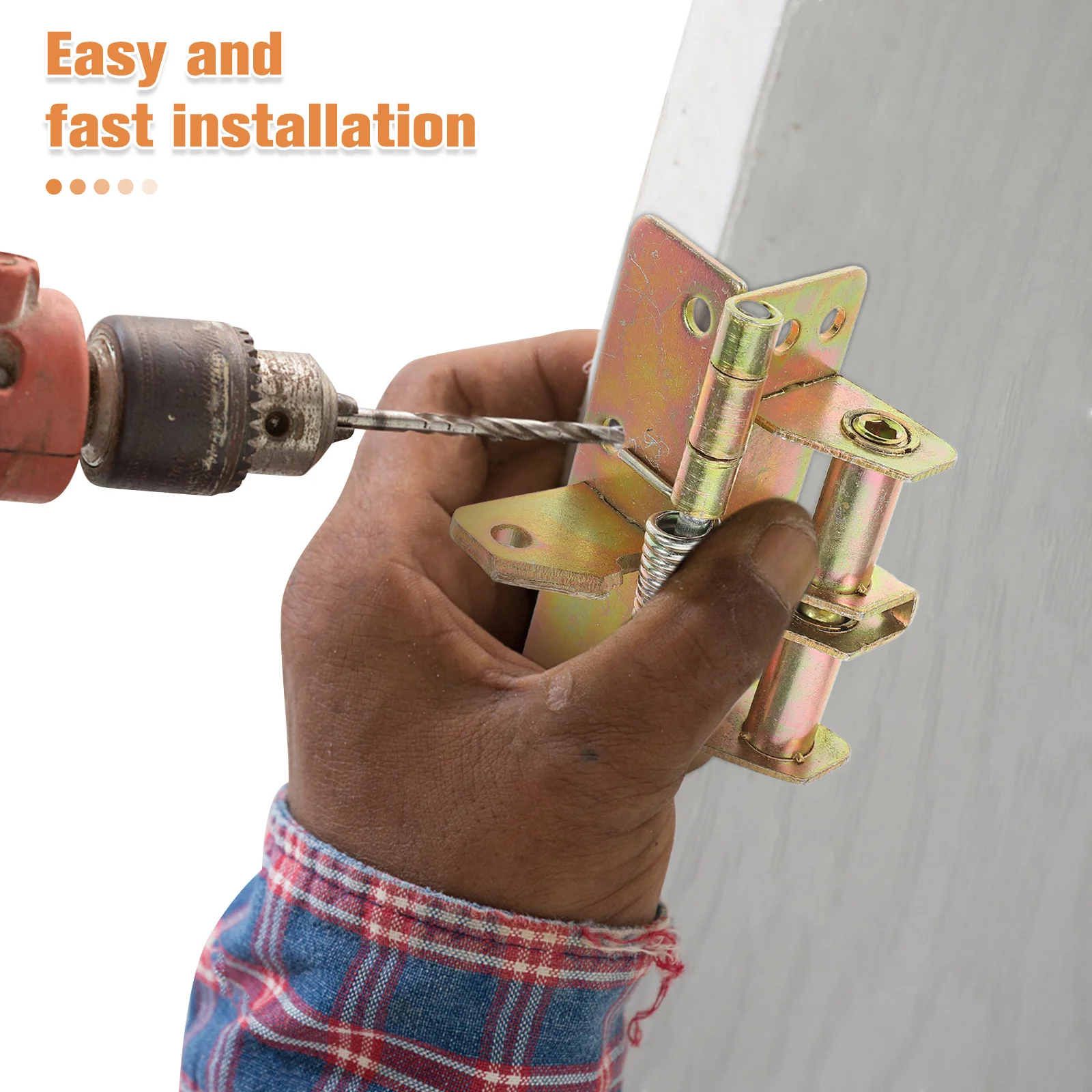 

1Set Automatic Closing Door Hinges Aluminium Alloy Replacement Small Metal Hinges Convenient Door Hinge Supplies for Bathroom