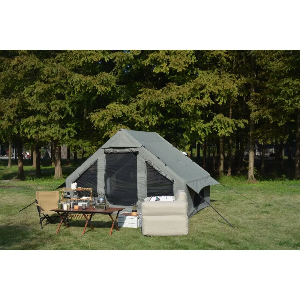 

Inflatable Camping Tent 4 Season Glamping Tent with High Performance Inflatable Structure 4-6 Persons Waterproof Windproof Tent