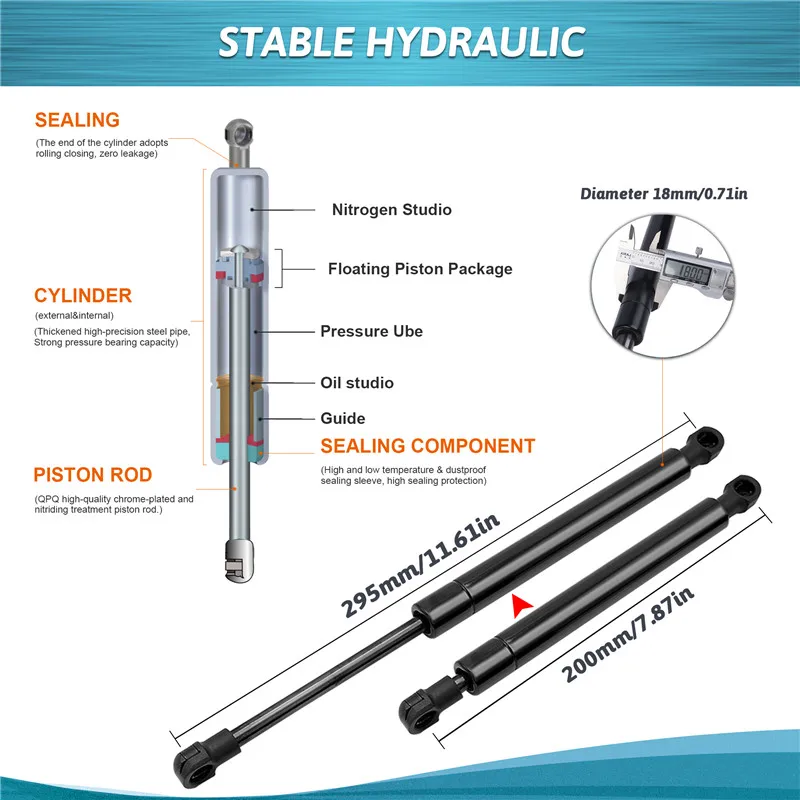 لسيارات BMW غطاء محرك السيارة الأمامي دعامات الغاز حامل دعم X5 E53 2000-2006 51238402551 #3