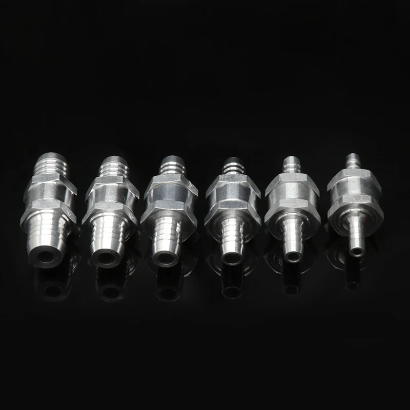 Aluminium Alloy One Way Valve 6/8/10/12/14/16mm Non Return Check Wave for Carburettor Low Pressure Fuel System 1/5pcs