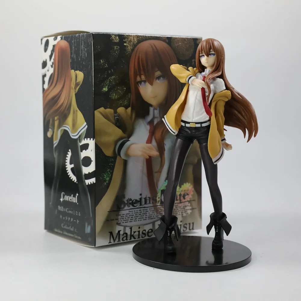 18cm Steins Gate Makise Kurisu Figure Christina Game Anime Peripheral PVC Action Figure Suit Statue Model Ornament Crafts Gifts