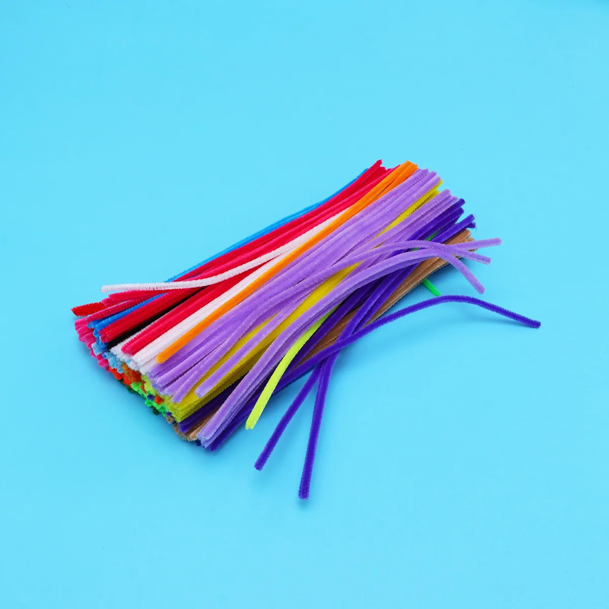 Hastes de chenille 300 peças, hastes artesanais jumbo para crianças, projetos de arte, conjunto educacional, habilidades motoras finas, brinquedos de aprendizagem