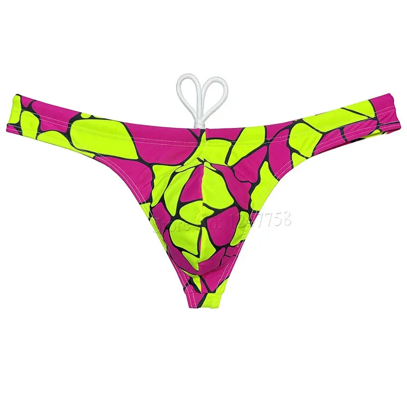 Costume da bagno Bikini da uomo costume da bagno da surf fodera in seta di ghiaccio Mujer costume da bagno perizoma da bagno Micro Bikini Beachwear