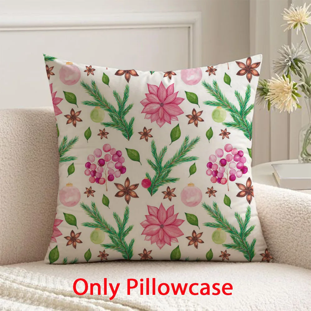 

Christmas Pillow cover winter Merry Christmas decorative 45x45 cushions cover for New Year home decor flower pillow case