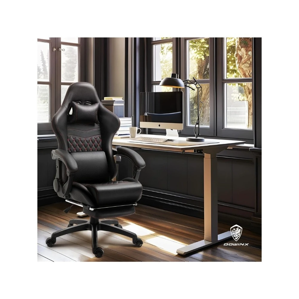 

Gaming Chair Big and Tall, Ergonomic Gamer Chair for Adults with Footrest, High Back Comfortable Computer Chair Massage L