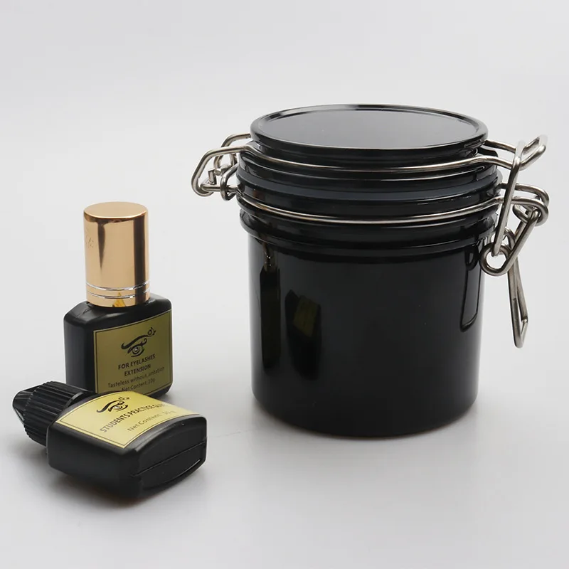 200 ml individuele wimpers lijm opslagtank container zelfklevende standaard wimperverlenging geactiveerde verzegelde opslag make-up tools
