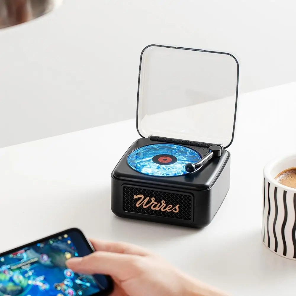 ホワイトノイズ Bluetooth スピーカーミニレトロポータブルヴィンテージ睡眠補助 Bluetooth スピーカーサブウーファー RGB ライトサポート TF カード