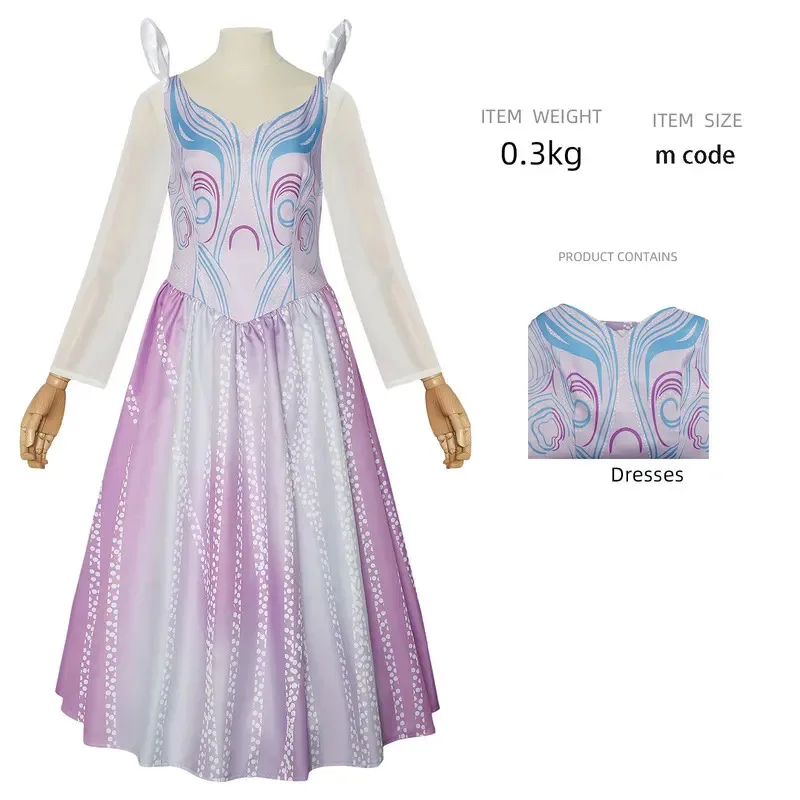 Sky03 2025 أزياء الساحرة الشريرة السحرية الجديدة لعروض المسرح التنكرية للهالوين والتي تتميز بنسبة wiza55Hu% الأنثوية