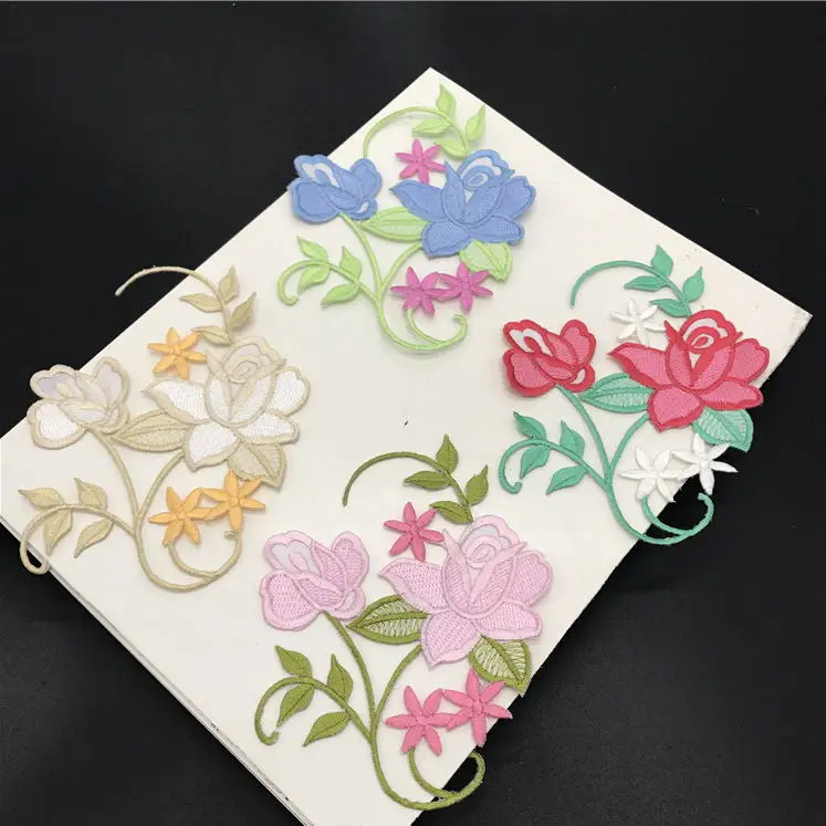 

New Arrival 20 Pcs Flowers Embroidered Patch Iron On Jeans Coat Tshirt Bag Dress Decor Repair Motif Accessory DIY