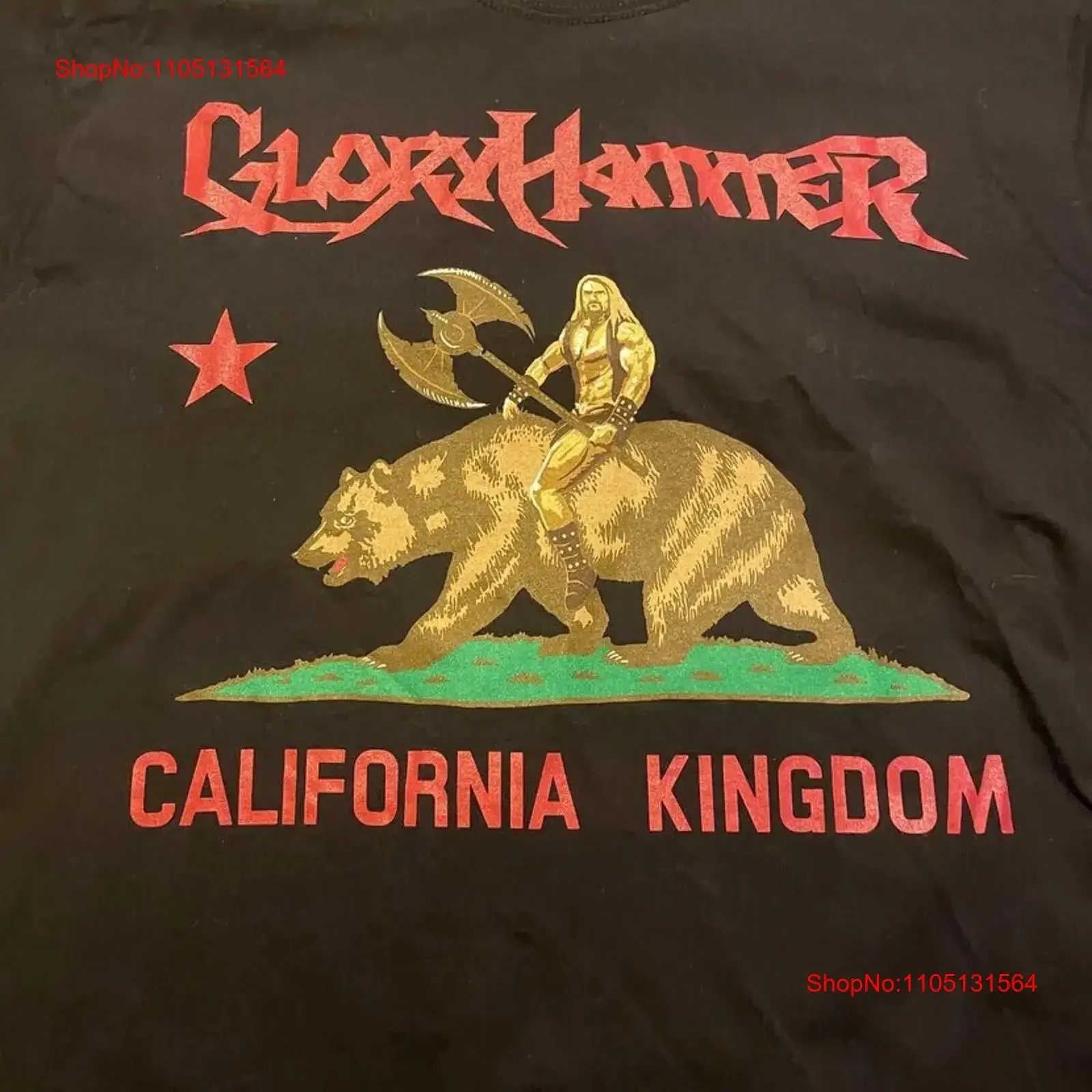 

Винтажная футболка Gloryhammer Band California Kingdom с альбомом от S до 5XL AR006, винтажный топ с рисунком для повседневной носки