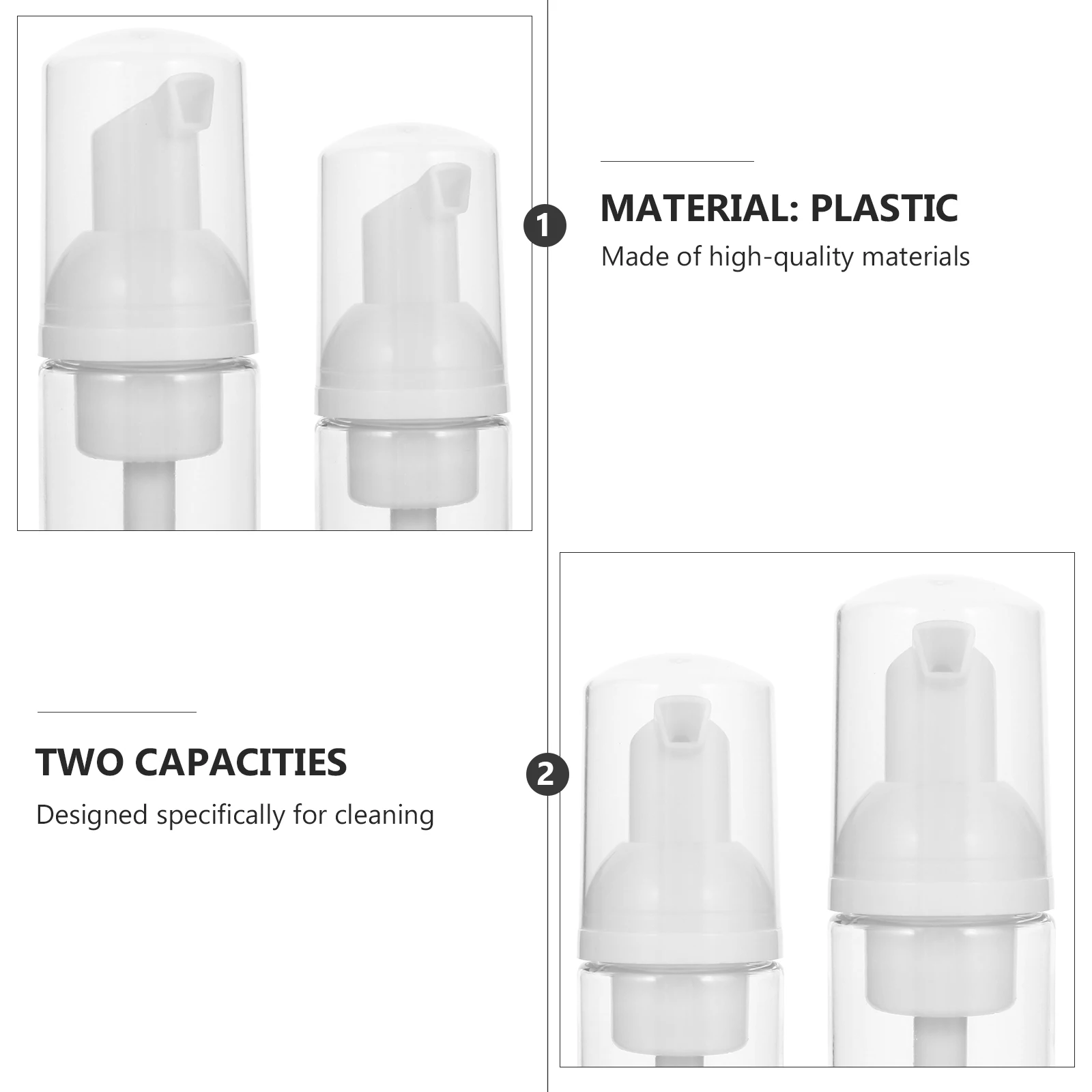 

4 Pcs Foam Bottle Empty Pump Travel Foaming Sparkling Cream Dispenser Bubble Maker
