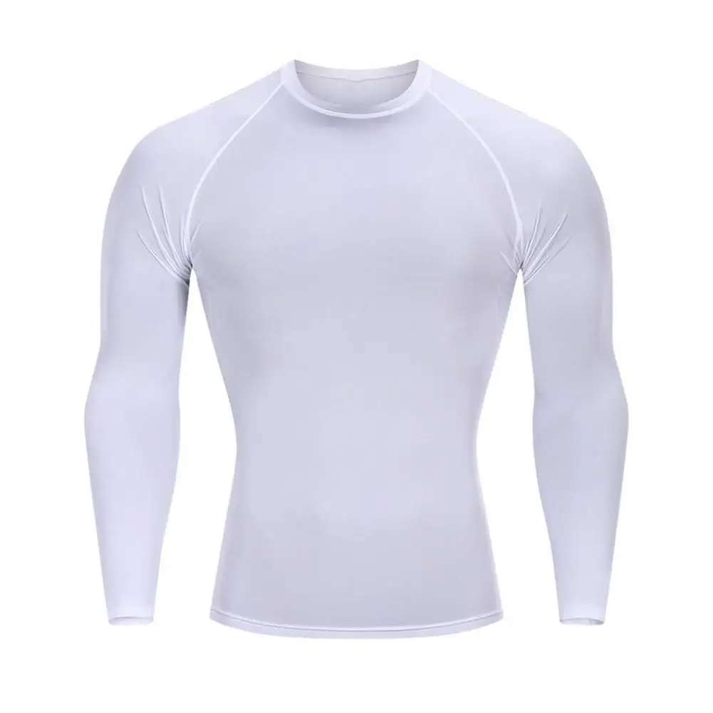 Fitness Shirt Premium Men\'s Long Sleeve Compression Running Shirt Breathable Sweat Absorbing Quick Drying Workout for Jogging