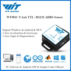 WitMotion WT901C IMU AHRS 9 Axis Sensor Digital Angle + Accelerometer + Gyroscope + Electronic Compass MPU9250 on PC/Android/MCU