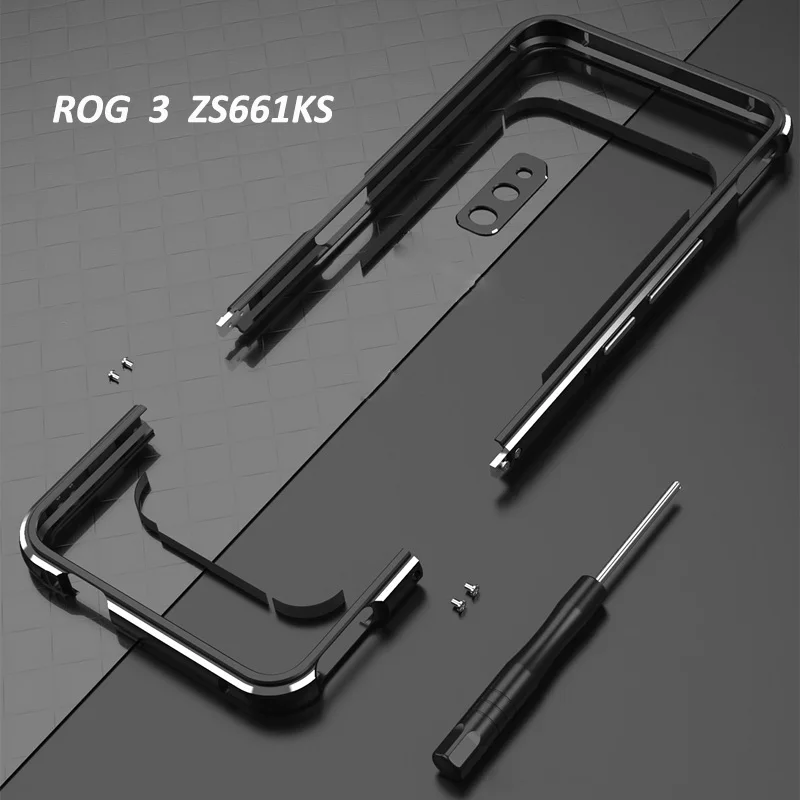 

Aluminum Metal Bumper Case For ASUS ROG 3 Shockproof Border For Rog3 ZS661KS Cover CASE Len Carmera+Frame Protector