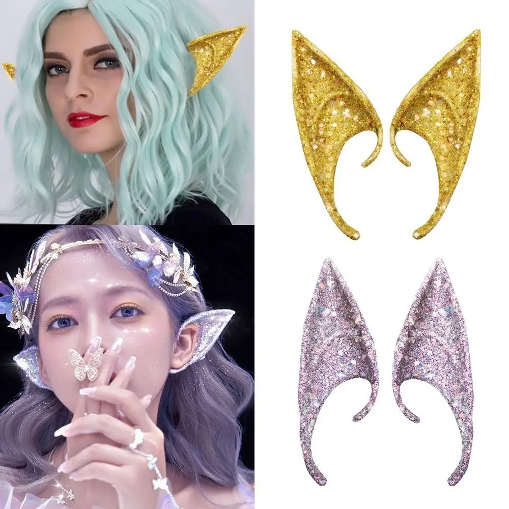 إكسسوارات آذان قزم ملاك مزيفة ، إكسسوارات تنكرية للهالوين ، أنيمي خرافية ، أزياء تنكرية ، خطاف ، ديكور عيد الميلاد #2