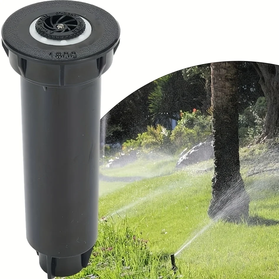1pc 360° Rotating Retractable Pop-Up Sprinkler Heads Durable Plastic Lawn Watering Tool High-Pressure Spray Garden Accessories