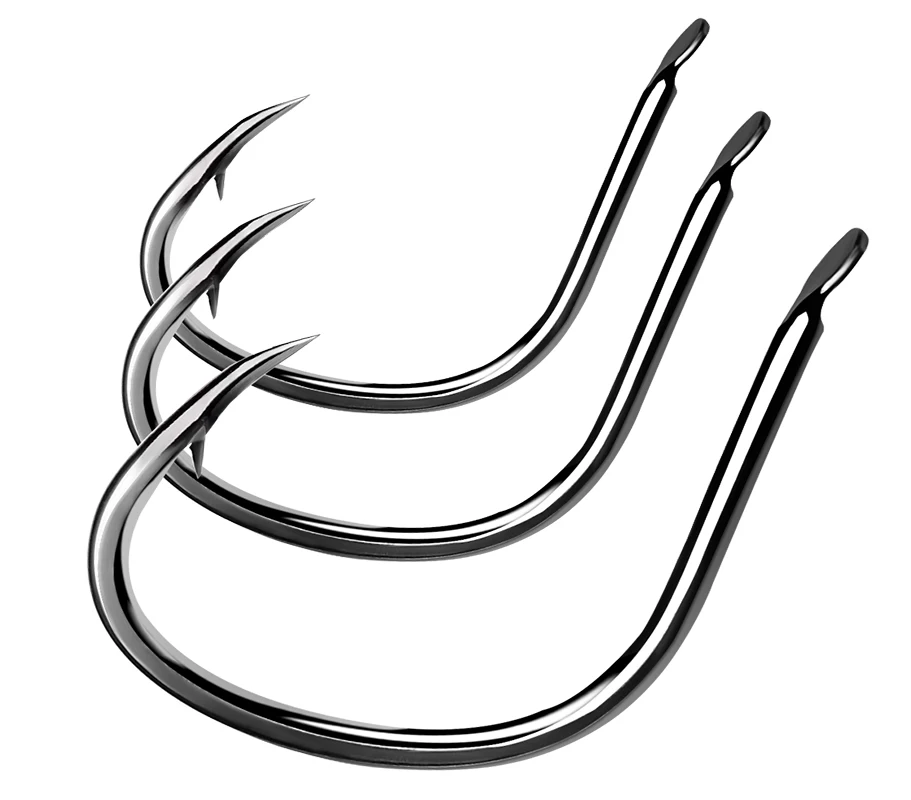 プロベロス 50個 1/0 # -4/0 #   高炭素鋼オフセットバーブ付きシャープソルトウォーターペスカジグフック釣りアクセサリーセット卸売