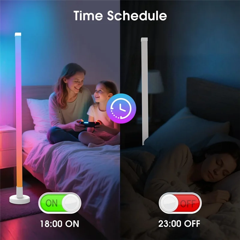 

CHCH Corner Floor Lamp New RGB LED With 16M Colors Over 200 Scenarios, Scene For Living Room, Game Room