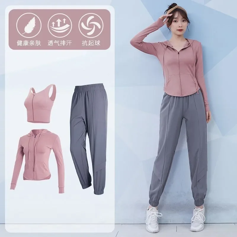 Spring New Yoga Suit Long Sleeve Women\'s Professional Gym Training Morning Running Sports Fashion Fitness Suit Set yoga set