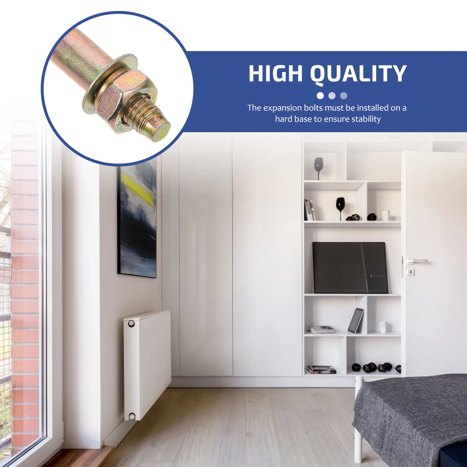 

8pcs Hammer Expansion Bolt Heavy Duty Zinc Plated Wall Installation Anchor Fastener Concrete Brick Ceiling Door Window Fixing
