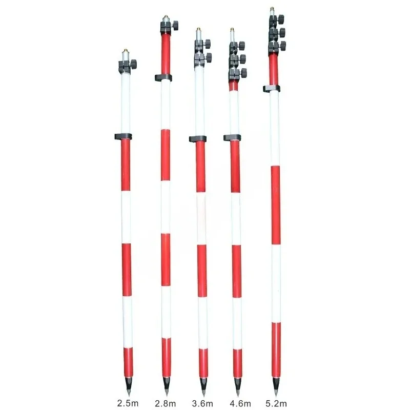 【Factory Price】Hot Sale 2.6m Prism Pole DZ-TL(QL) Survey Instrument Total Station Aluminum Prism Pole