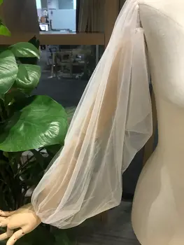 薄紗婚紗長袖新娘配件長袖正式派對可拆式袖配件新娘手套 8 最佳銷售 正式禮服的可拆式袖子 - №1