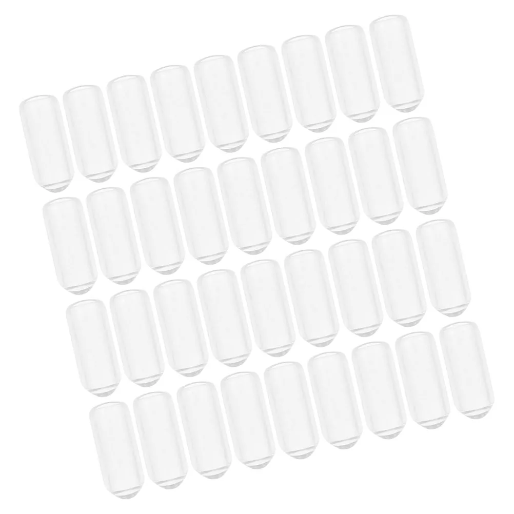 

200pcs Headband Accessories Rubber End Caps Transparent DIY Hair Hoops Parts Elastic Bands Tube Covers Bolt Covers