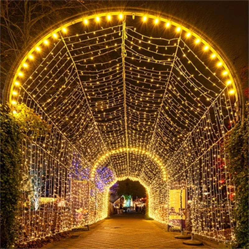 220V EU Plug 10M 20M Outdoor Christmas LED String Light Garlands Decoraction Fairy Lamp for Home Wedding Party Holiday Lights