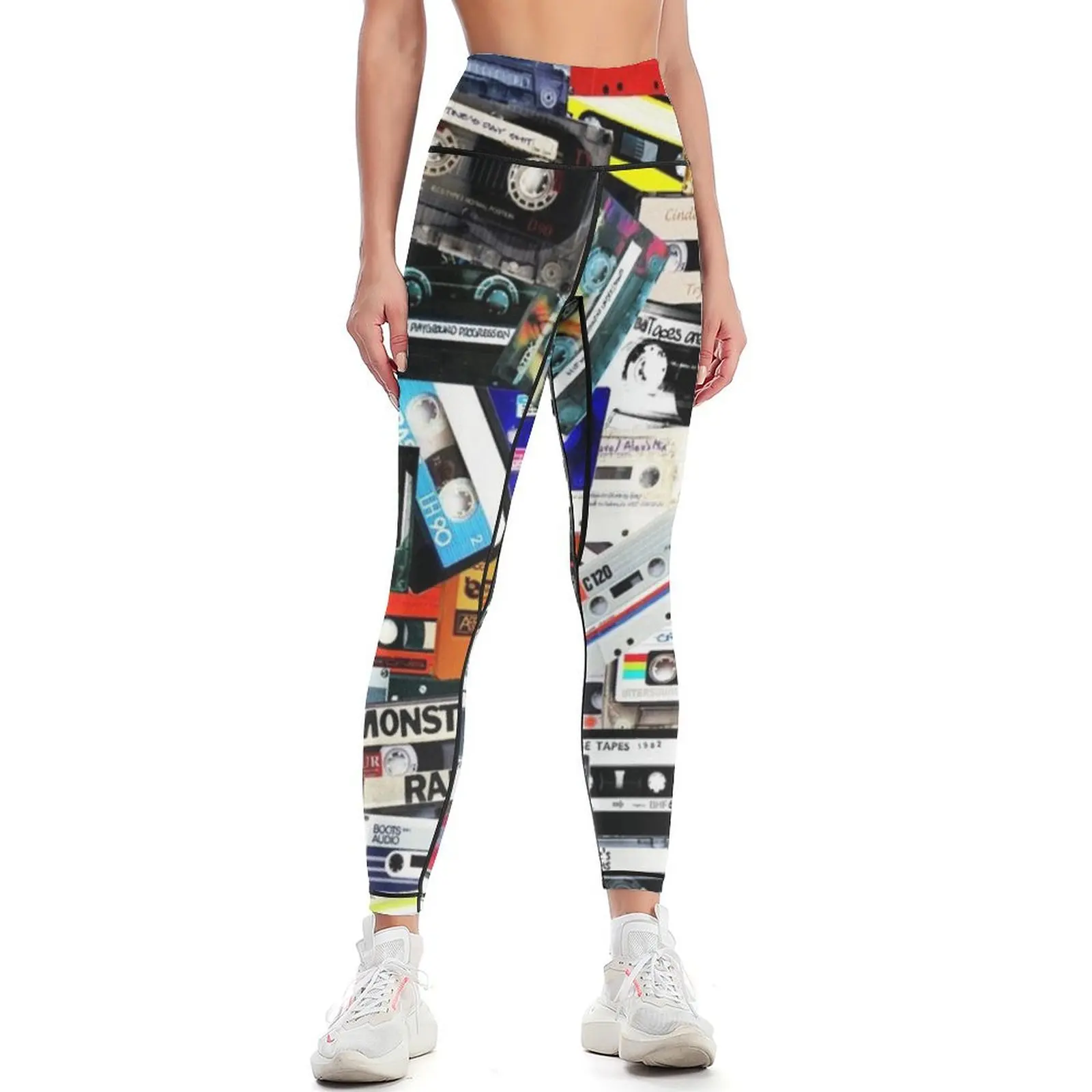 

cassette tape Leggings active wear Women's tights workout clothes for harem pants Womens Leggings