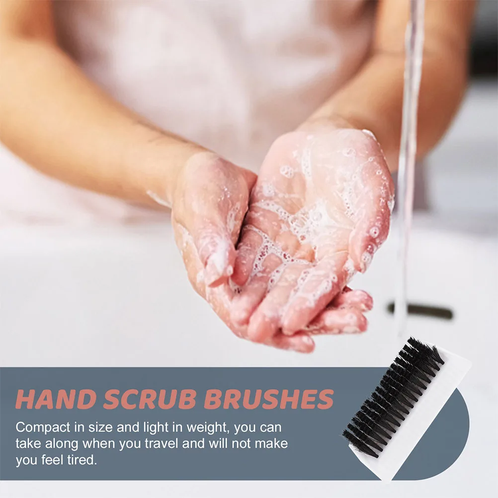 

2pcs Nail Brushes Cleaning Tools Fingernails Hand Scrub ABS Double Sided Lightweight Durable Professional Manicure Salon Daily