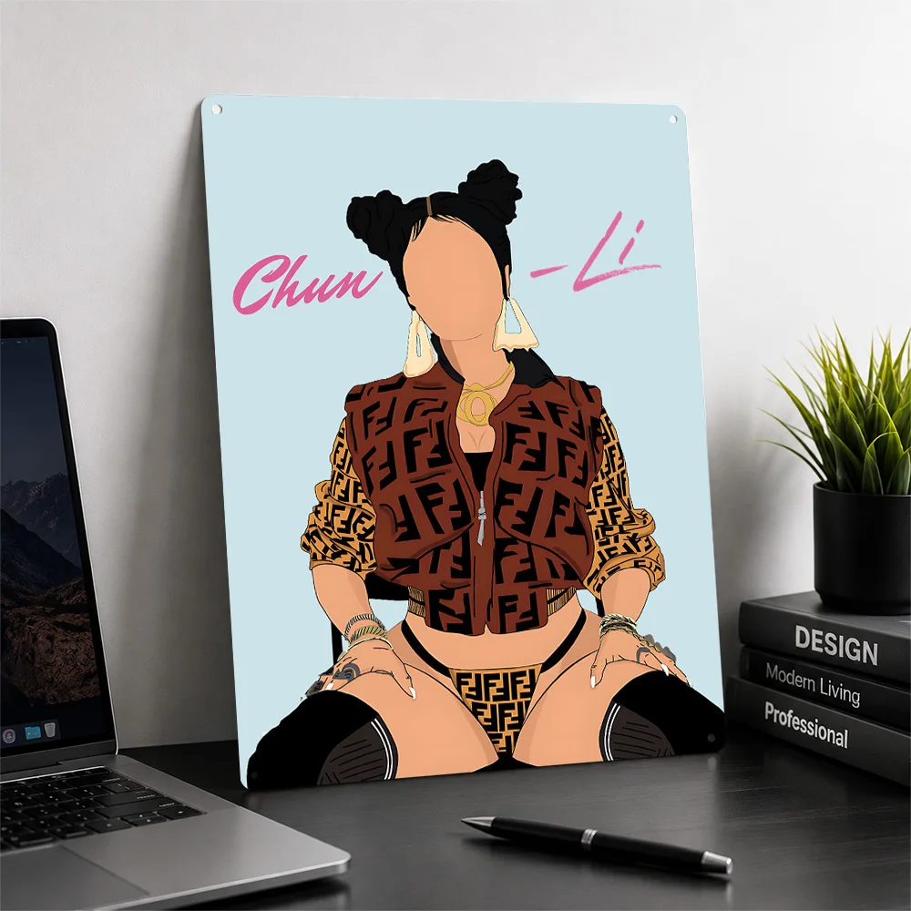 Nicki Minaj Illustration 3D Texture Printed Poster Custom Vintage Metal Tin Plate Sign for Wall Art Decoration Room Accessories