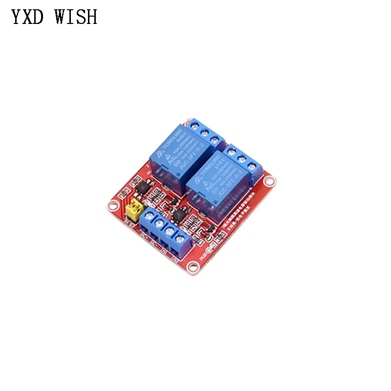 10pcs 2 Channel Relay Module DC 5V 9V 12V 24V High and Low Level Trigger Relay Control With Optocoupler Two Way Relays Board