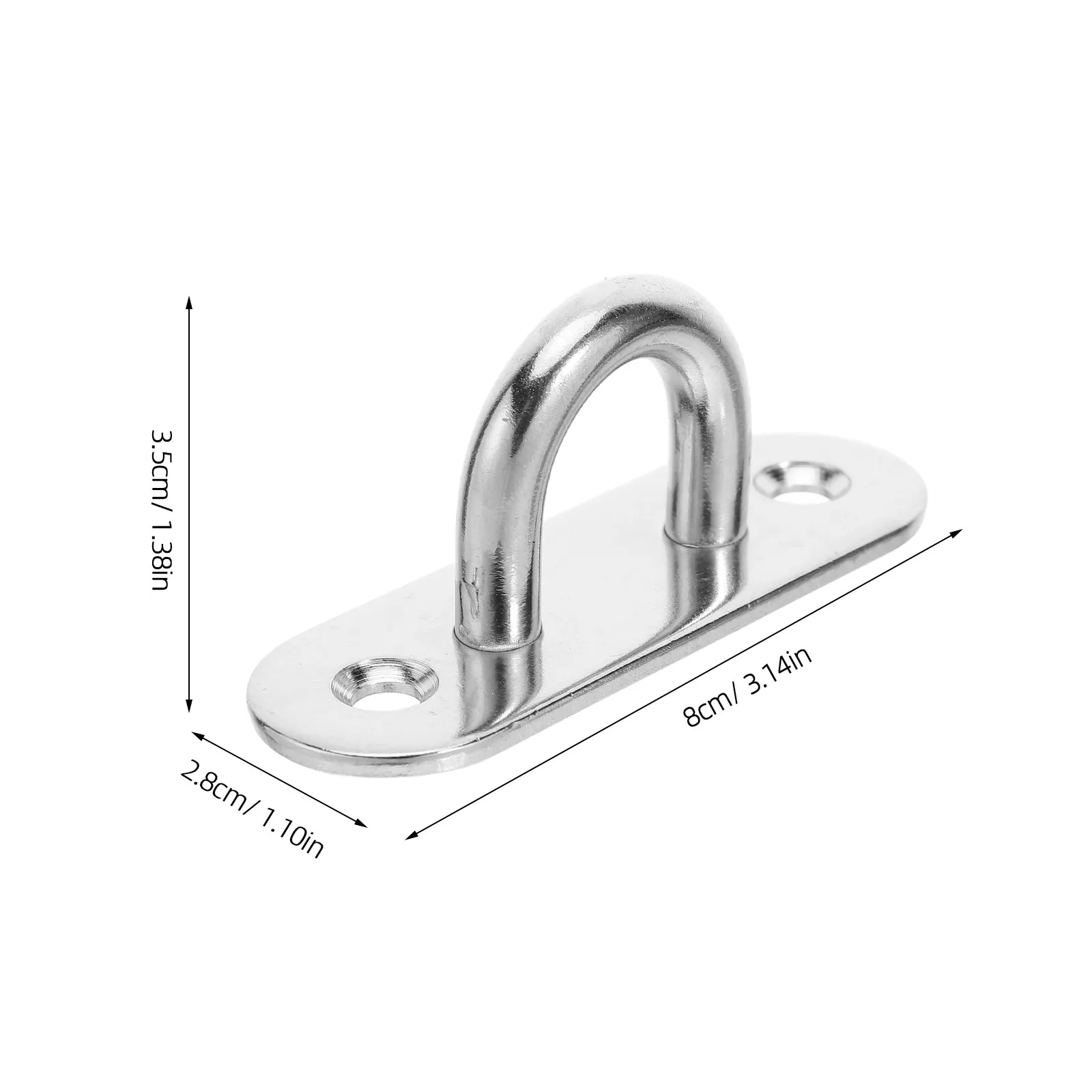 4Sets Heavy Load Bearing Hammock Mount Hook Set Marine Grade Steel Pad Eye Plate Rust Resistant for Ceiling Wall Garden Yoga