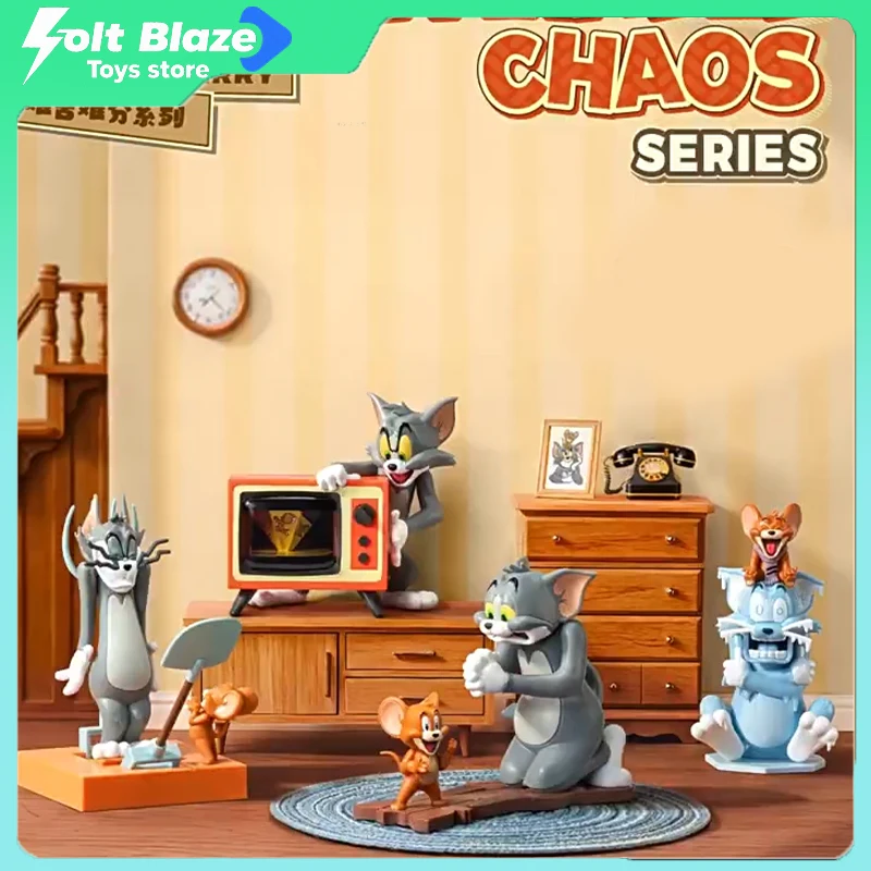 52TOYS Tom y Jerry Inseparables, Figura de Acción Móvil de Cuerda, Caja Sorpresa, Juguetes Coleccionables de Anime de Gato y Ratón, Regalo para Niña
