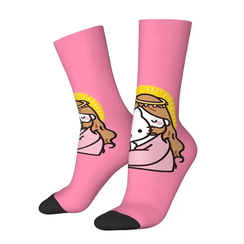 

Носки с милым котом «Hello Kitty», мужские и женские теплые спортивные носки с 3D принтом аниме, футбола