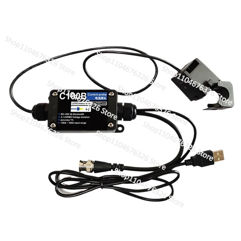 

USB Virtual , AC and DC Clamp Current Probe 25K Bandwidth 10A~ 200A