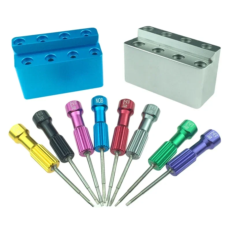 Dental Lab Implant Screwdriver Kit Torque Wrench Tool Implant Screwdriver 8 Pcs with Steel Stand Box Dental tools