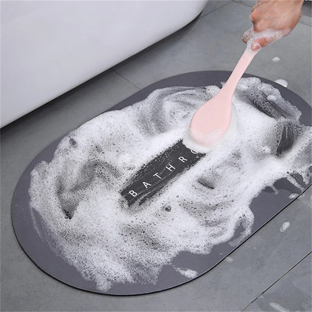 Super Absorbent Shower Bath Mat Bathroom Anti-Slip Carpet Soft Simple Kitchen Entrance Door Rug Bathtub Side Bath Mat Home Decor