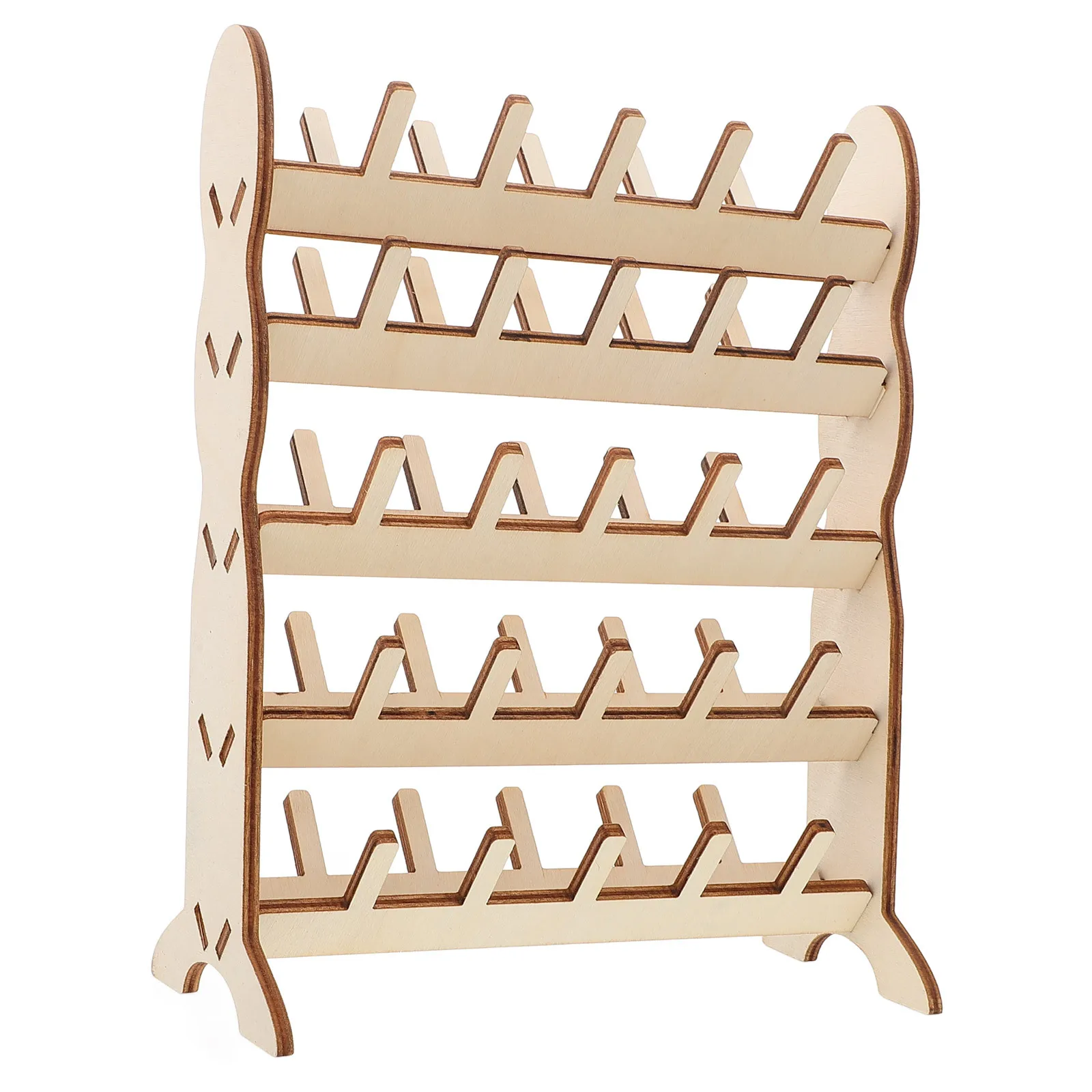 

Wooden Thread Rack Mini Detachable Bobbin Organizer Thread Holder Sewing Embroidery Storage Stand Mini Spool Rack