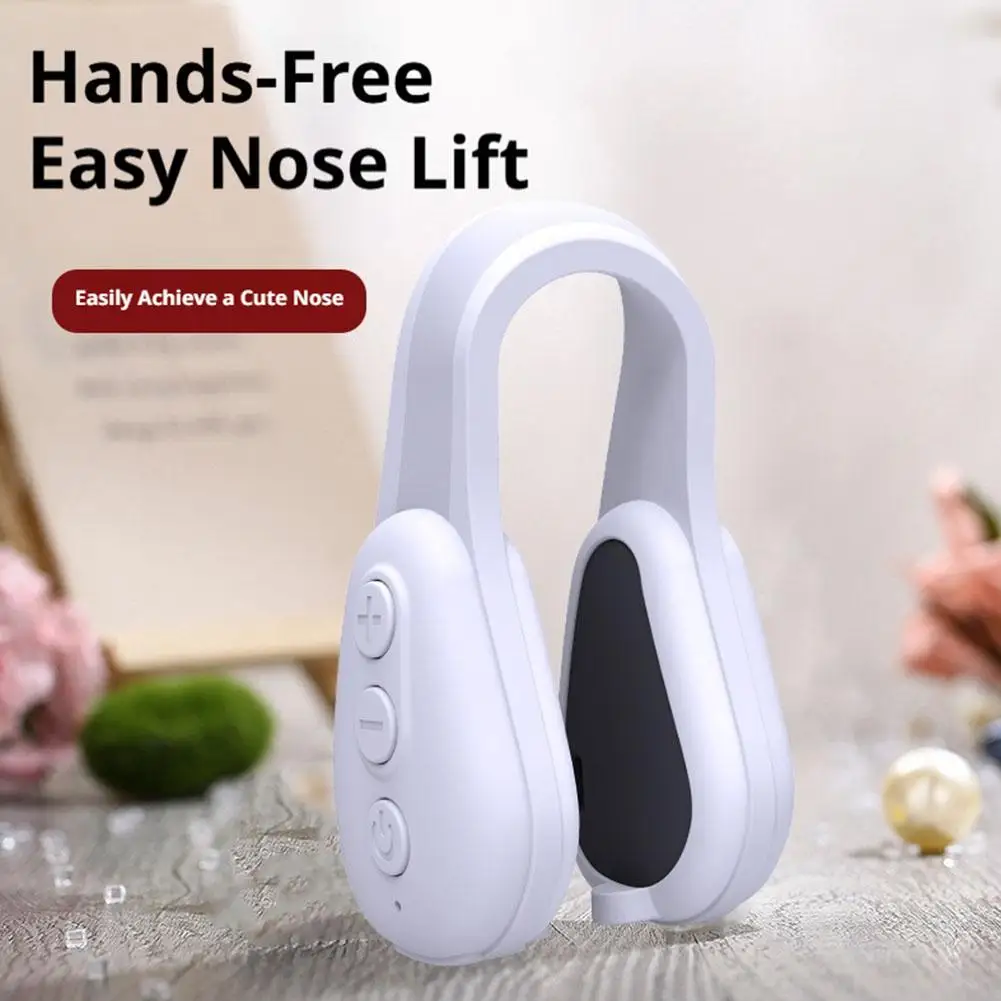 Electric EMS Nose Shaper Clip Microcurrent Pulse Nose Massage Device Portable Silicone Beauty Tool for Women Daily Facial Care